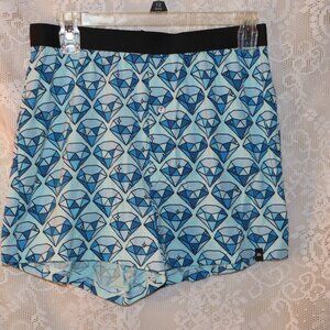 MeUndies blue gems men's boxer shorts W/button size medium NWOT